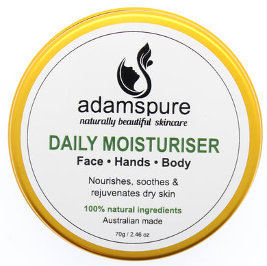 Daily moisturiser for face hands and body. 100% natural Australian Made