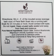 Load image into Gallery viewer, Chamomile and Calendula Bath Soak, made in Australia all natural ingredients