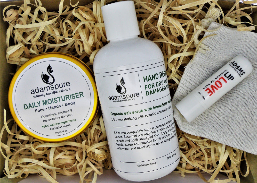Natural gift pack for dry and damaged skin pure ingredients Australian made
